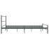 Estructura de cama sin colchón metal gris 140x200