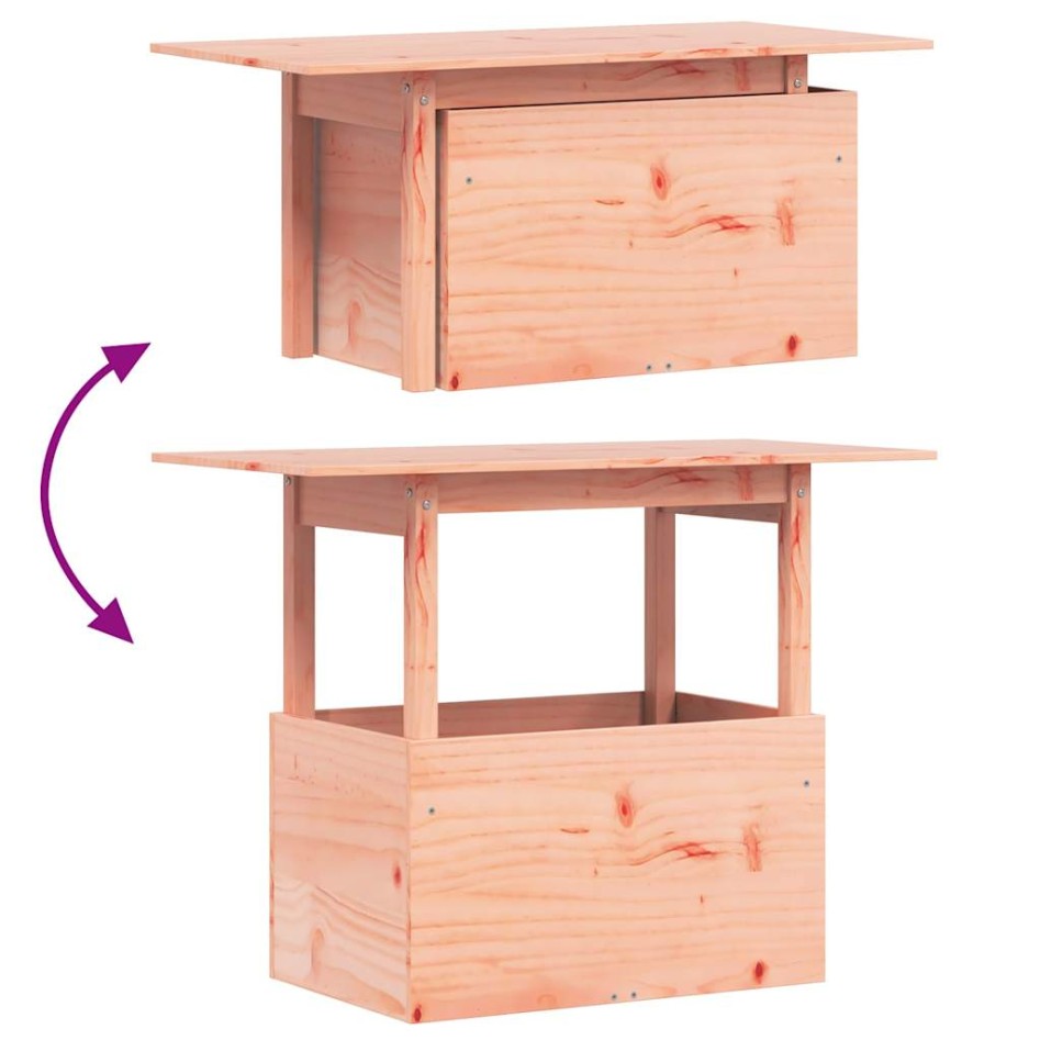 Mesa de jardín madera maciza Douglas 100x50x75