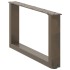Patas de mesa centro forma U 2uds acero natural 70x(30-31)