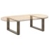 Patas de mesa centro forma U 2uds acero natural 70x(30-31)