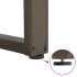 Patas de mesa centro forma U 2uds acero natural 70x(30-31)