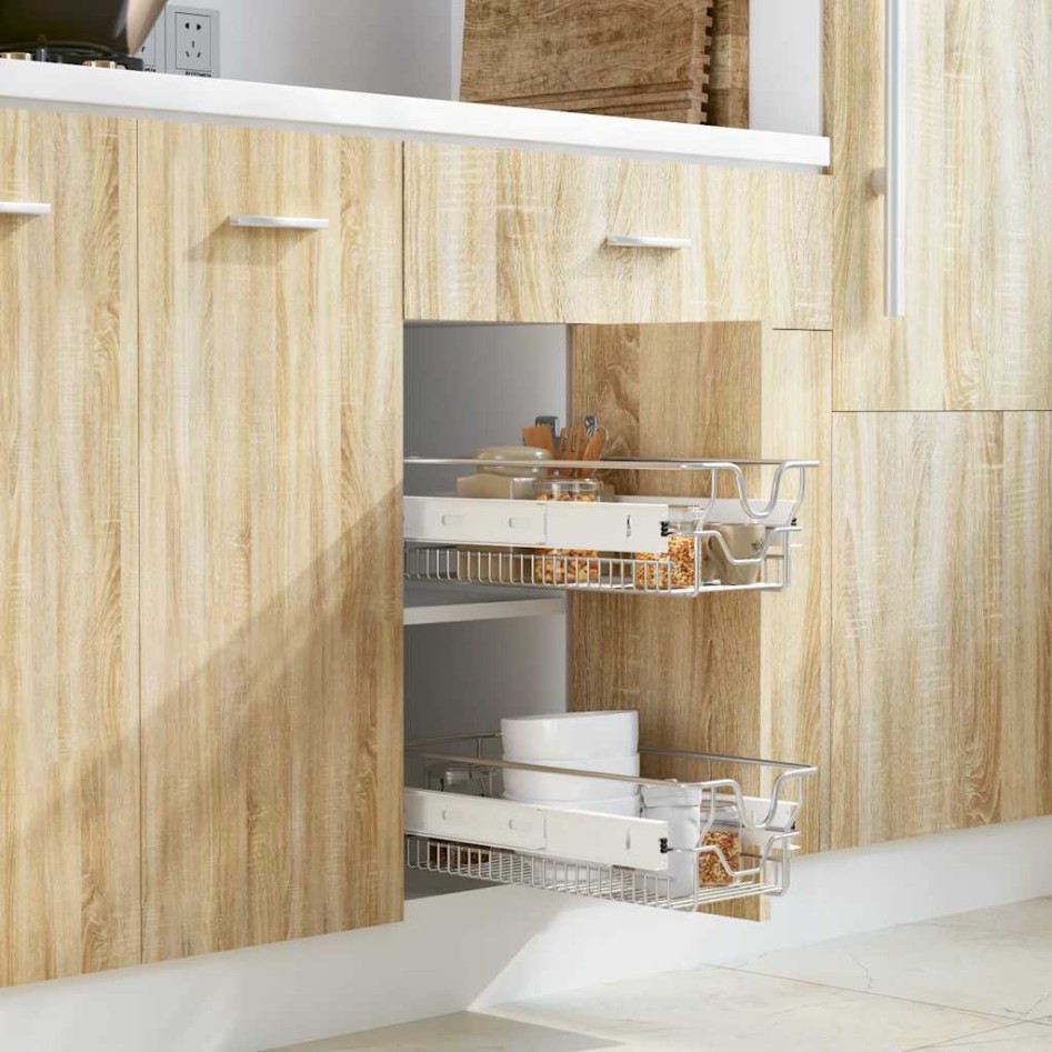 Bandejas de alambre extraíbles 2 unidades plateado 300