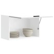 Armario de pared para cocina Porto madera de ingeniería blanca