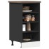 Armario inferior de cocina contrachapada negro 40x44,5x81,5