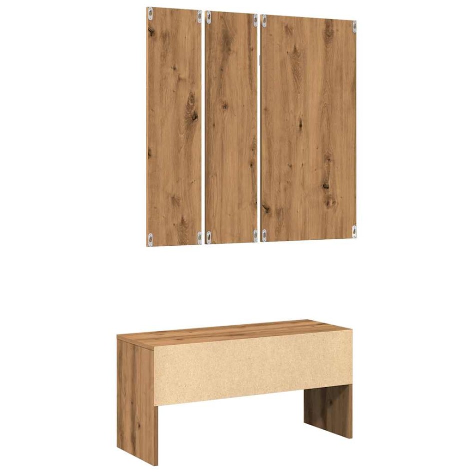 Set de muebles recibidor madera contrachapada roble