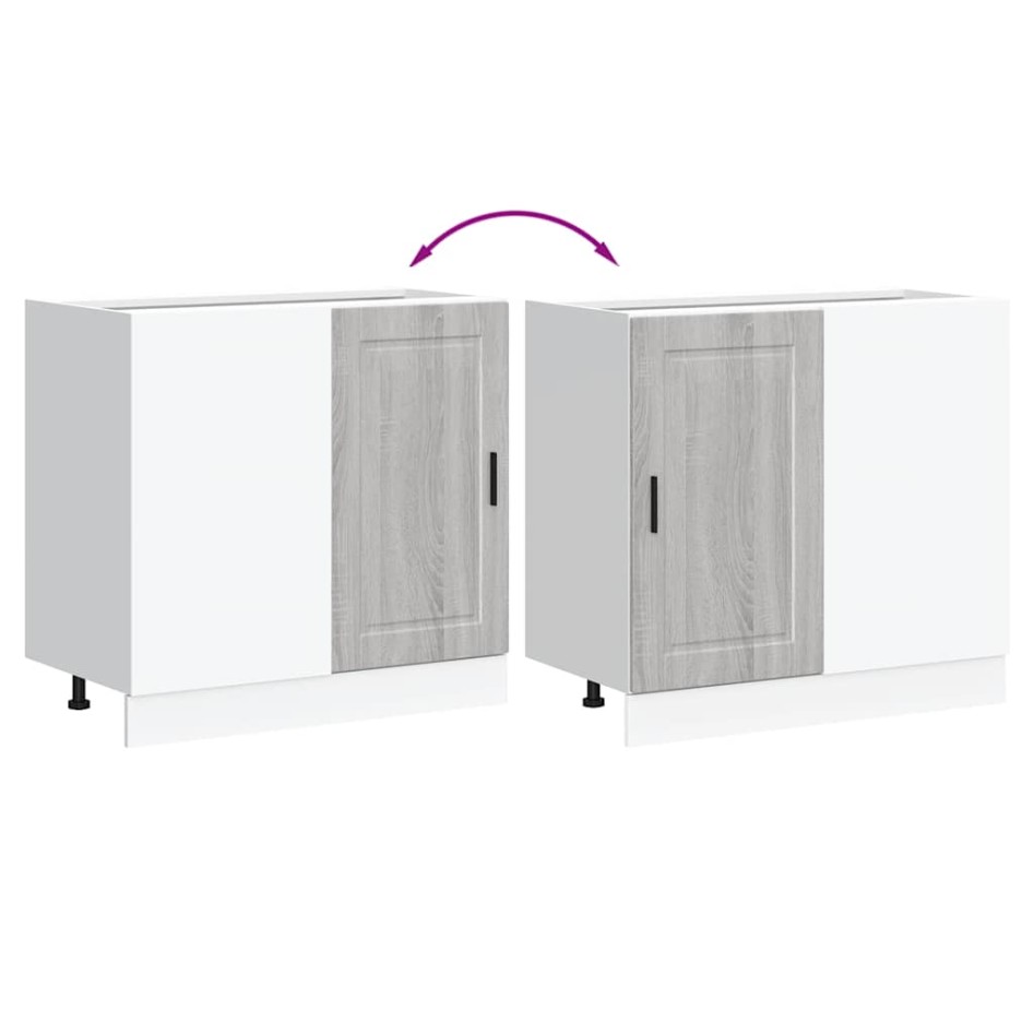 Mueble bajo de cocina porto gris sonoma madera