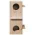 Casa para gatos madera maciza pino 43x43x90