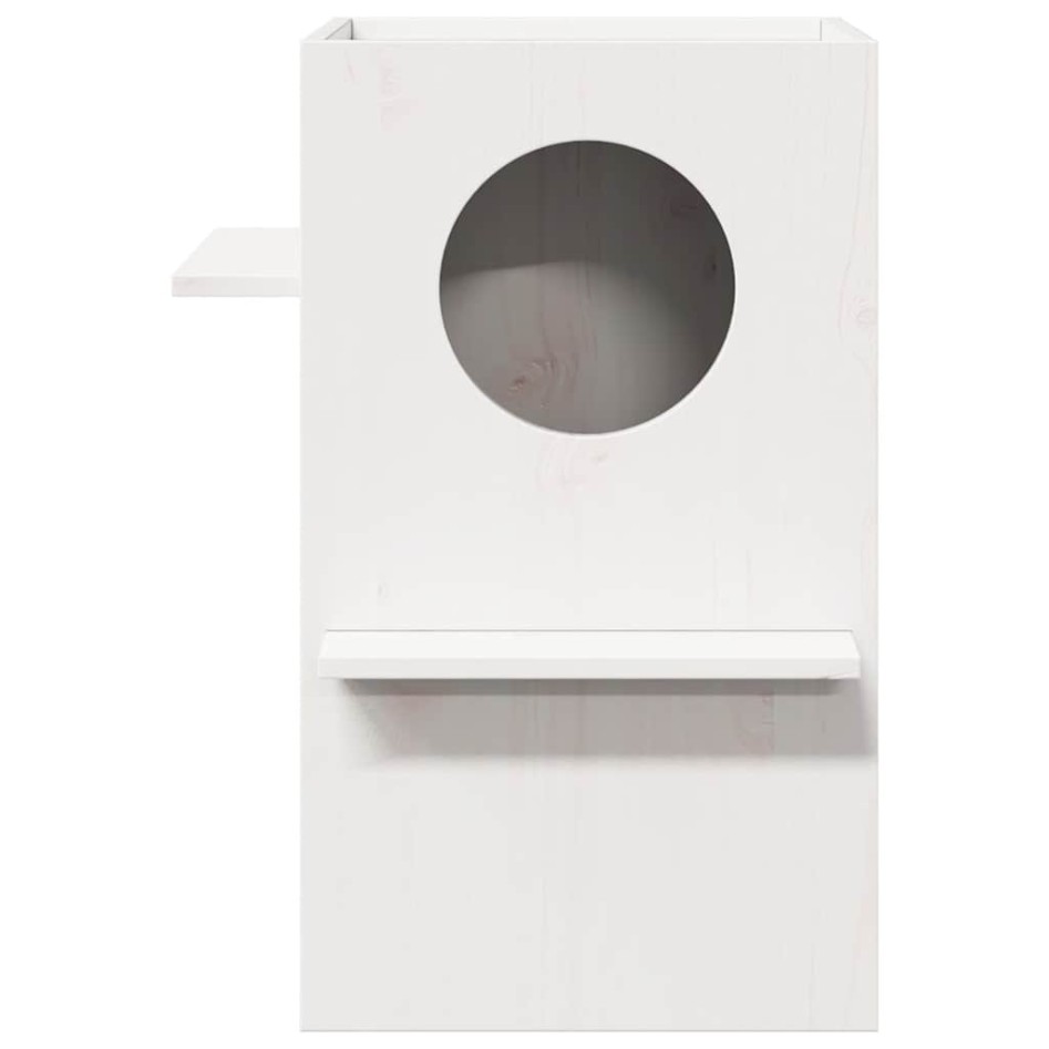 Casa para gatos madera maciza pino blanca 43x43x60