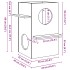 Casa para gatos madera maciza pino blanca 43x43x60