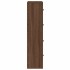 Estantería de madera de ingeniería marrón roble 60x24x101,5