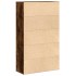 Estantería madera de ingeniería roble ahumado 60x24x101,5