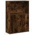 Estantería madera de ingeniería roble ahumado 60x24x85