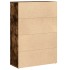 Estantería madera de ingeniería roble ahumado 60x24x85