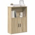 Estantería de madera de ingeniería roble sonoma 60x24x85