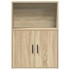 Estantería de madera de ingeniería roble sonoma 60x24x85