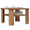 Mesa de centro madera contrachapada madera antigua 60x60x42 cm