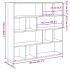Estantería/divisor de espacios roble artisan 105x24x102