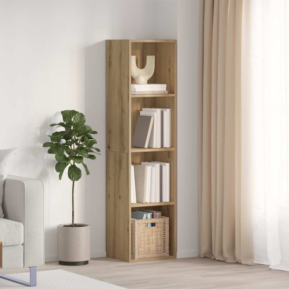 Mueble TV/Librería madera vieja 36x30x143cm madera