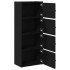 Estantería de madera de ingeniería roble negro 40x24x102