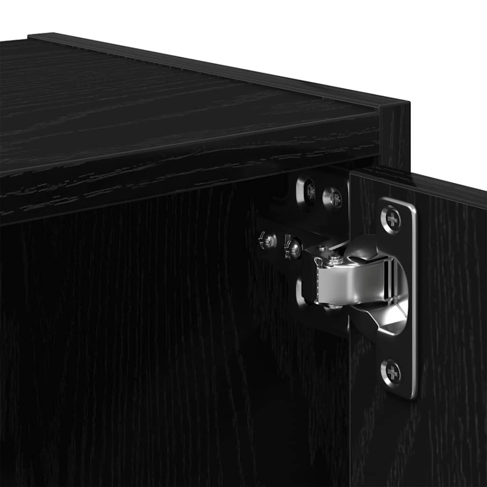 Estantería de madera de ingeniería roble negro 40x24x102