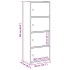 Estantería de madera de ingeniería roble negro 40x24x102