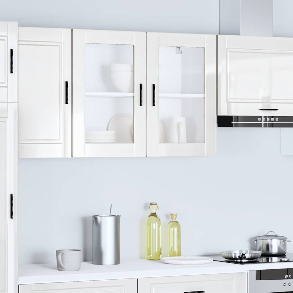 Armario pared para cocina puerta cristal Porto blanco