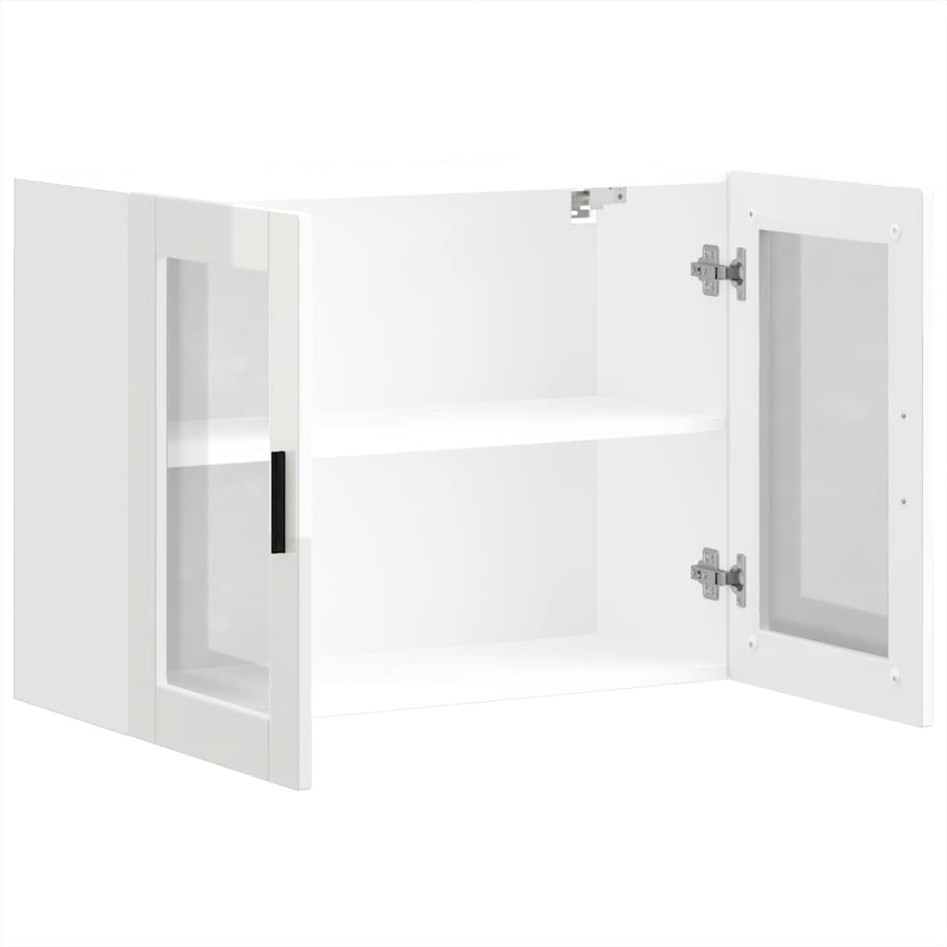 Armario pared para cocina puerta cristal Porto blanco