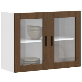 Armario de pared para cocina puerta cristal Porto roble