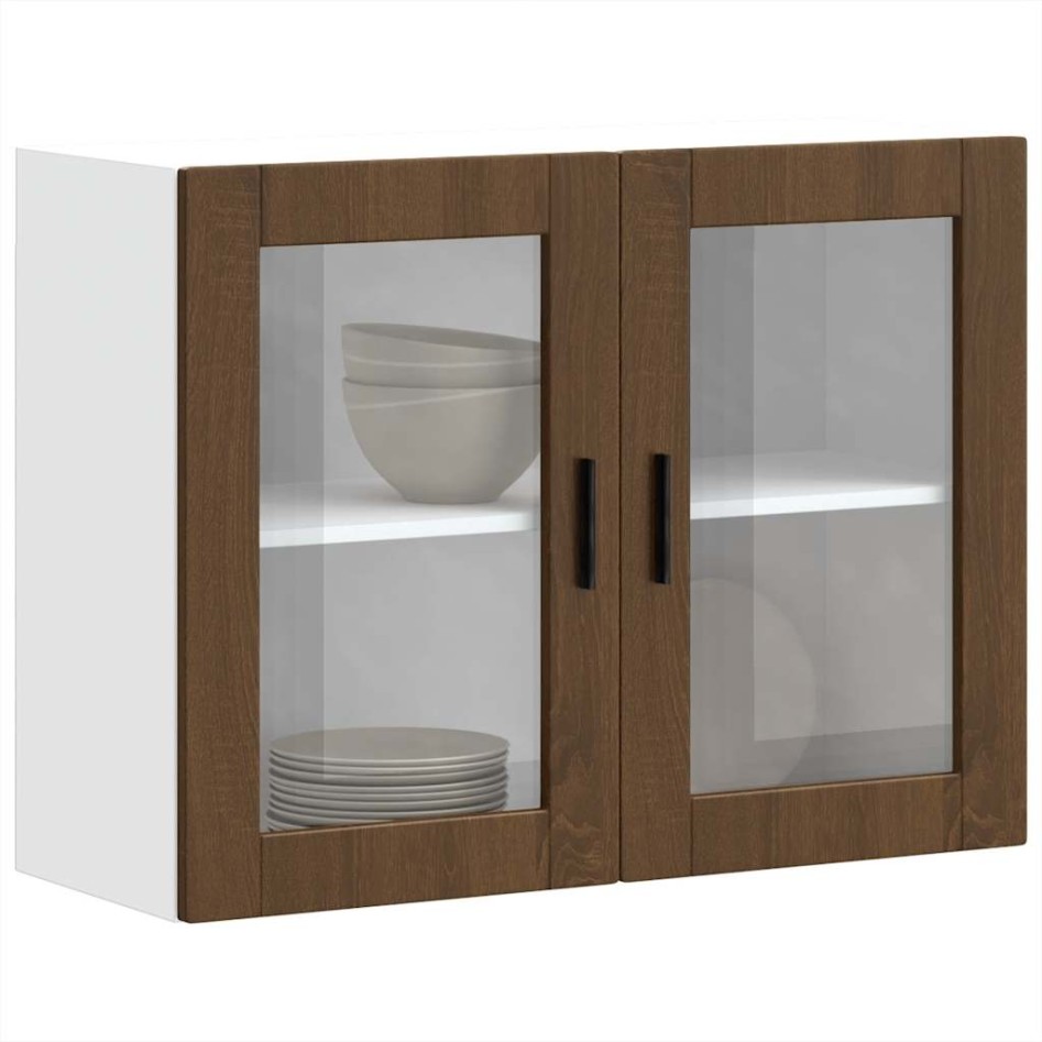 Armario de pared para cocina puerta cristal Porto roble
