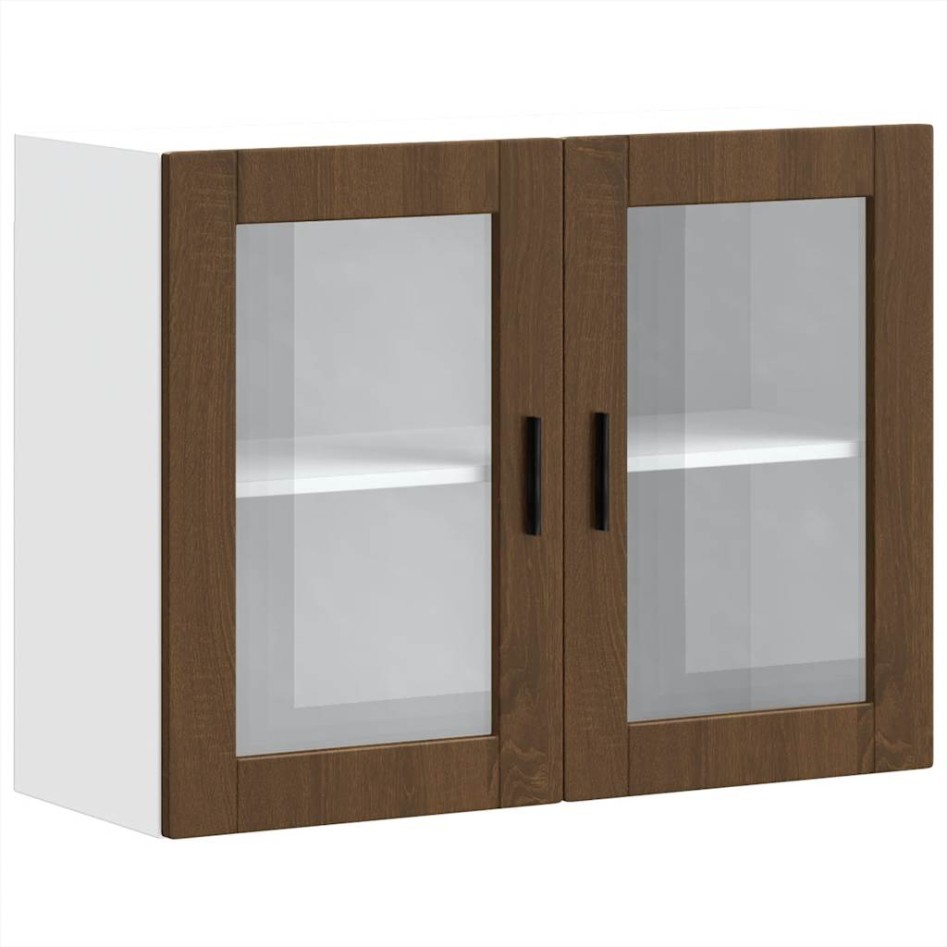 Armario de pared para cocina puerta cristal Porto roble