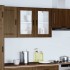 Armario de pared para cocina puerta cristal Porto roble