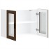 Armario de pared para cocina puerta cristal Porto roble