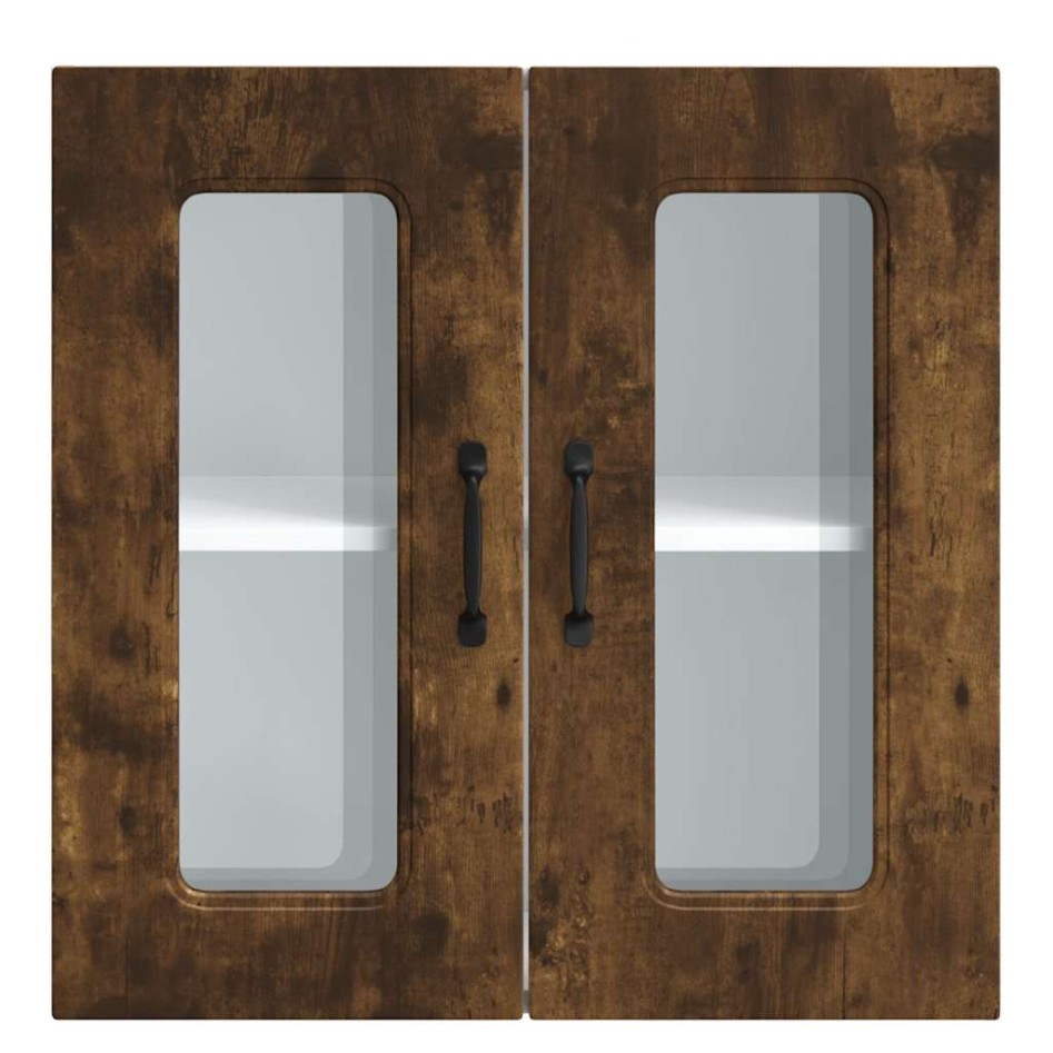 Armario pared cocina puerta de cristal Kalmar roble