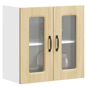 Armario pared cocina puerta de cristal Kalmar roble