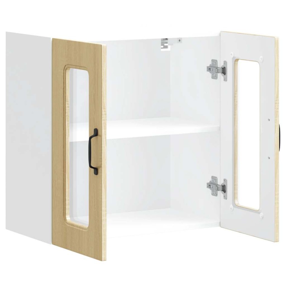 Armario pared cocina puerta de cristal Kalmar roble