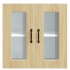 Armario pared cocina puerta de cristal Kalmar roble