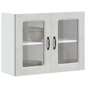 Armario pared cocina puerta de cristal Kalmar gris