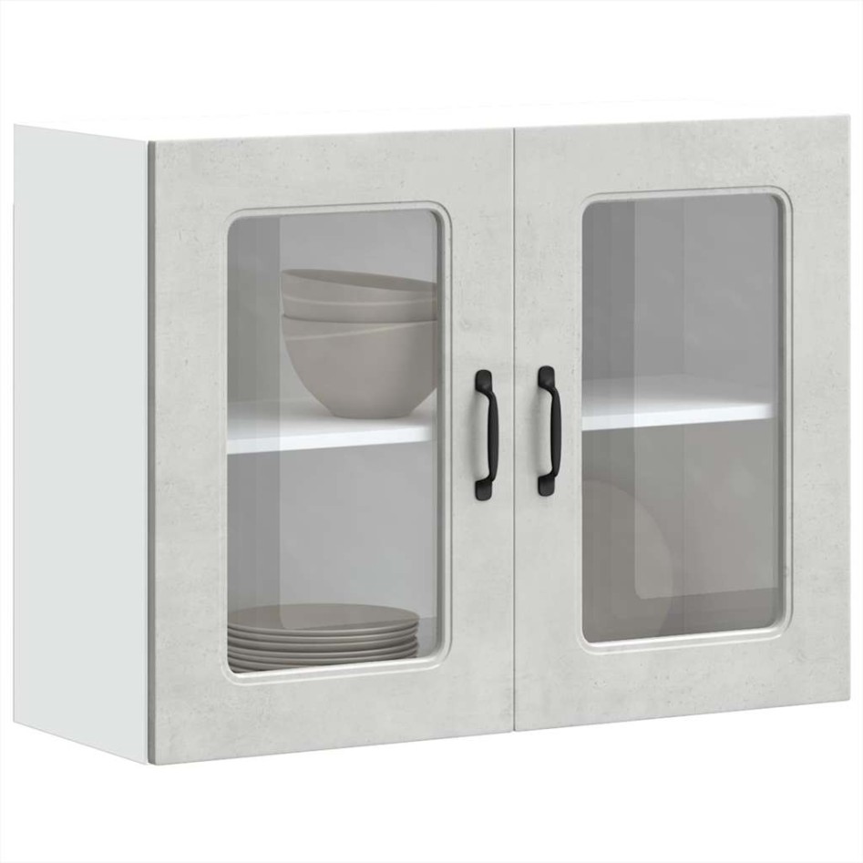 Armario pared cocina puerta de cristal Kalmar gris
