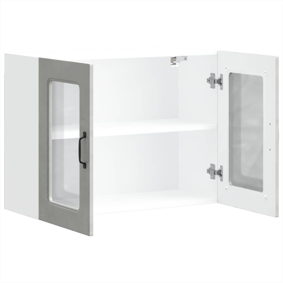Armario pared cocina puerta de cristal Kalmar gris