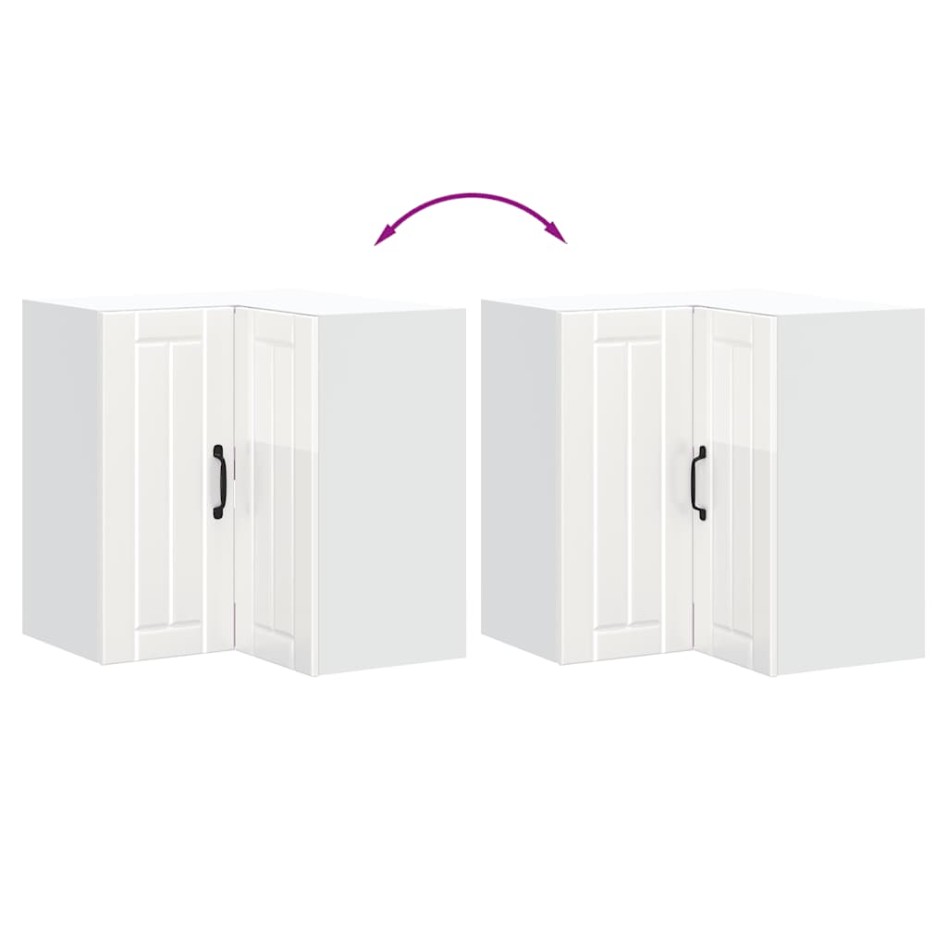 Armario de cocina de esquina pared Lucca blanca de alto