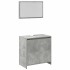 Set muebles de baño 2 piezas madera contrachapada gris