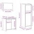 Set muebles de baño 2 piezas madera contrachapada gris