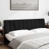 Cabecero de cama acolchado tela negro 180