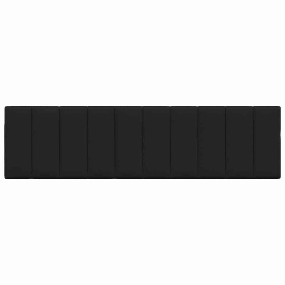 Cabecero de cama acolchado tela negro 180