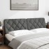 Cabecero de cama acolchado tela gris oscuro 180