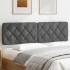 Cabecero de cama acolchado tela gris oscuro 180