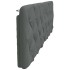 Cabecero de cama acolchado tela gris oscuro 180
