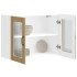Armario pared cocina puerta de cristal Lucca roble