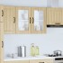 Armario pared cocina puerta de cristal Lucca roble