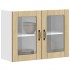 Armario pared cocina puerta de cristal Lucca roble